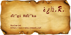 Égi Réka névjegykártya